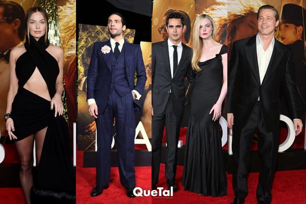 Margot Robbie, Brad Pitt y Diego Calva encienden la alfombra roja de Babylon